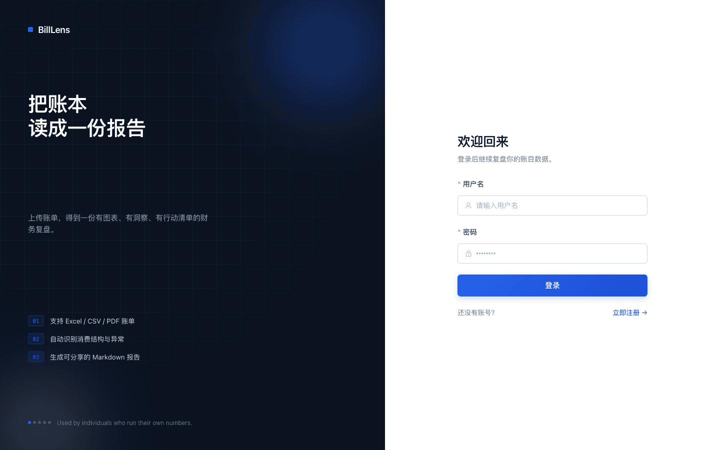 BillLens 账本分析应用